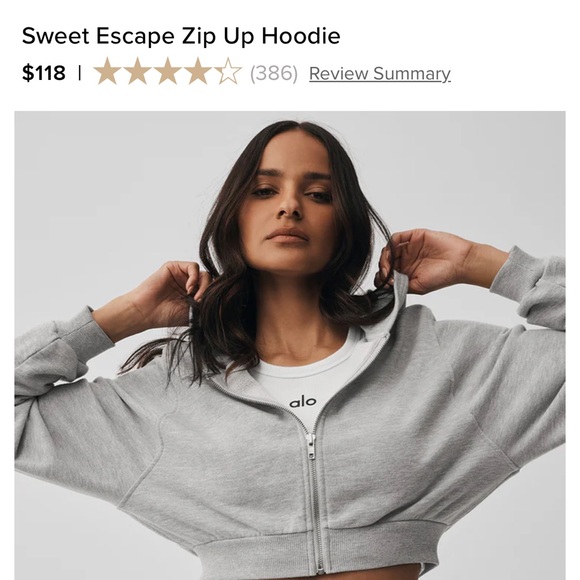 Alo Sweet Escape Zip-Up Hoodie - Picture 2 of 7
